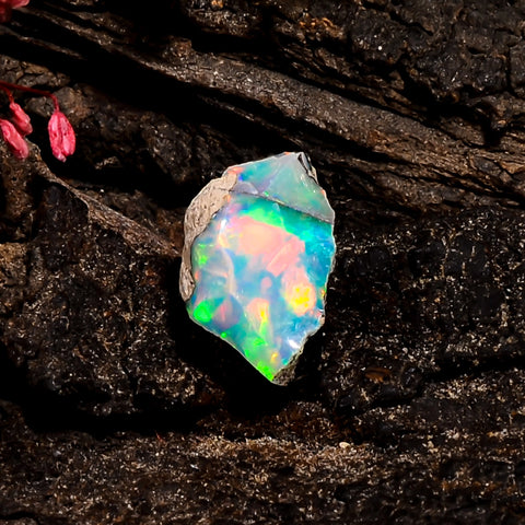 Terrific Top Grade Quality 100% Natural Welo Fire Ethiopian Opal Rough Loose Gemstone For Making Jewelry 14X8X8 MM 4 Cts. KR16-48 Sunkarton