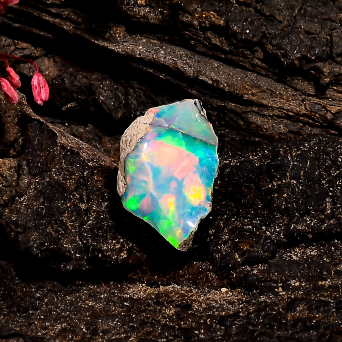Terrific Top Grade Quality 100% Natural Welo Fire Ethiopian Opal Rough Loose Gemstone For Making Jewelry 14X8X8 MM 4 Cts. KR16-48 Sunkarton
