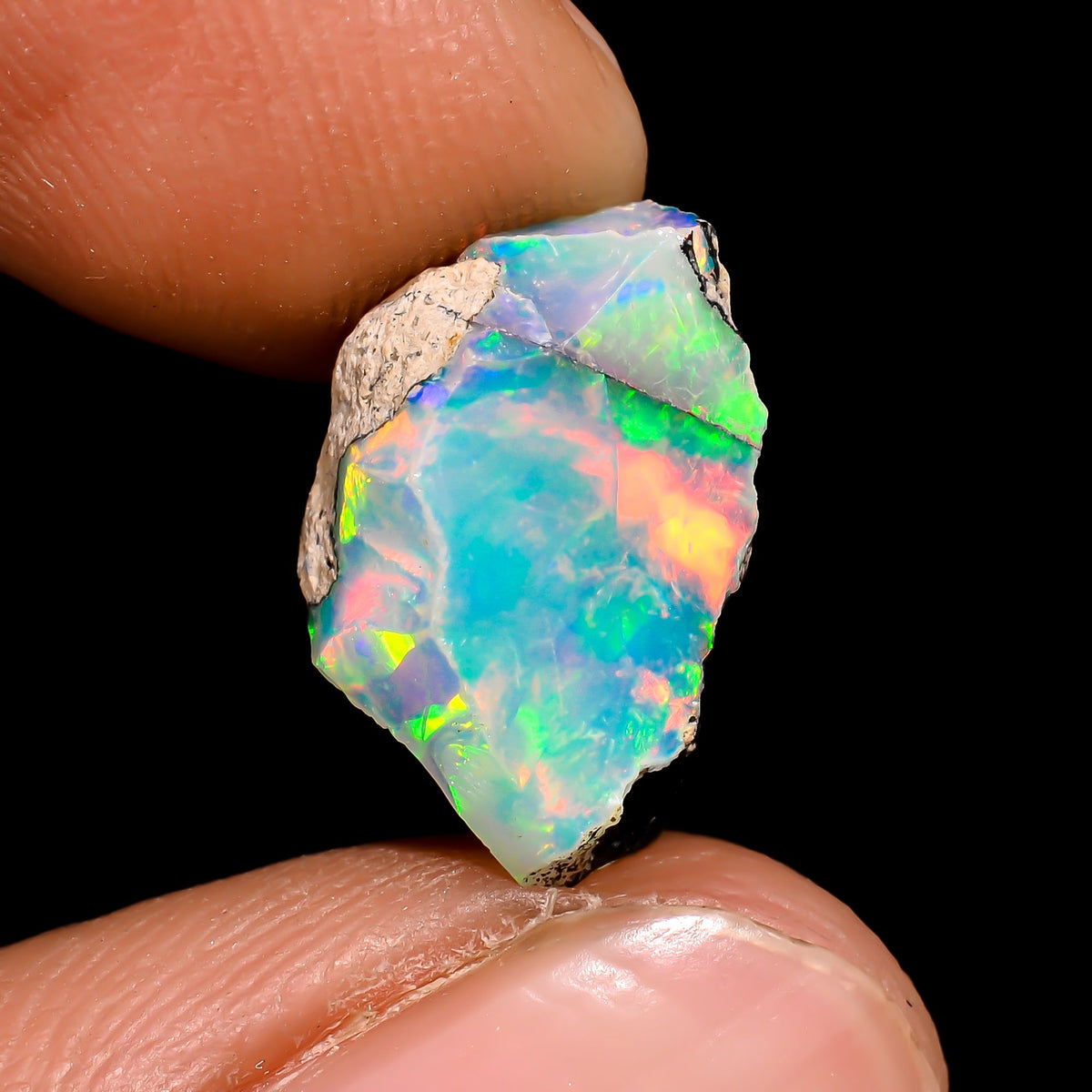 Terrific Top Grade Quality 100% Natural Welo Fire Ethiopian Opal Rough Loose Gemstone For Making Jewelry 14X8X8 MM 4 Cts. KR16-48 Sunkarton