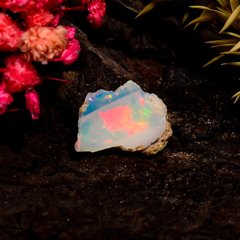 Amazing Top Grade Quality 100% Natural Welo Fire Ethiopian Opal Rough Loose Gemstone For Making Jewelry 16X13X4 MM 2.5 Cts. KR16-51 Sunkarton
