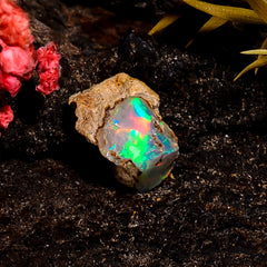 Attractive Top Grade Quality 100% Natural Welo Fire Ethiopian Opal Rough Loose Gemstone For Making Jewelry 14X10X9 MM 5 Cts. KR16-52 Sunkarton