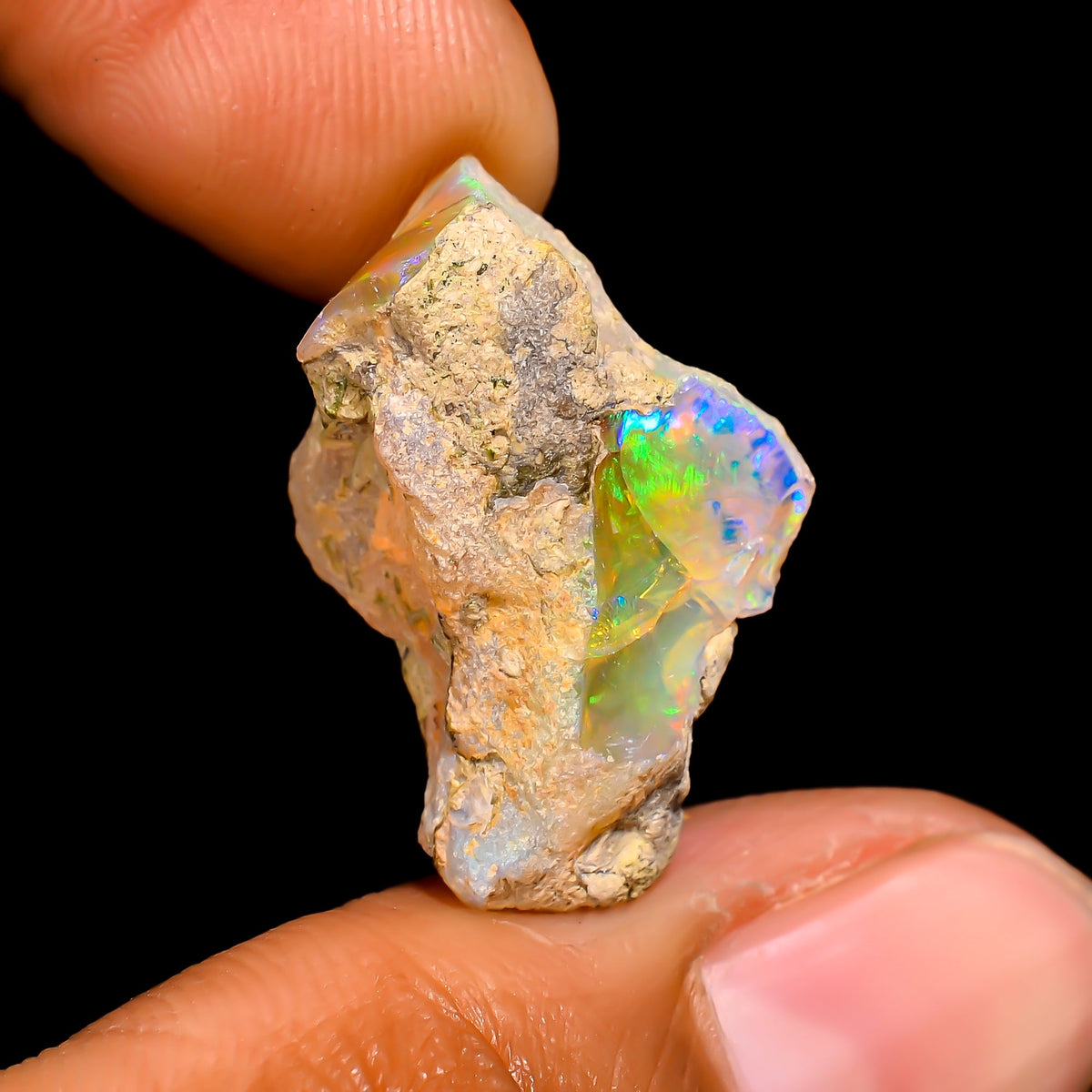 Beautiful Top Grade Quality 100% Natural Welo Fire Ethiopian Opal Rough Loose Gemstone For Making Jewelry 22X17X9 MM 13 Cts. KR16-54 Sunkarton