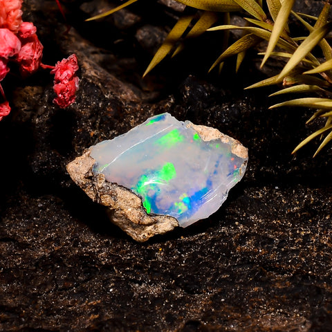 Classic Top Grade Quality 100% Natural Welo Fire Ethiopian Opal Rough Loose Gemstone For Making Jewelry 19X12X9 MM 5 Cts. KR16-55 Sunkarton