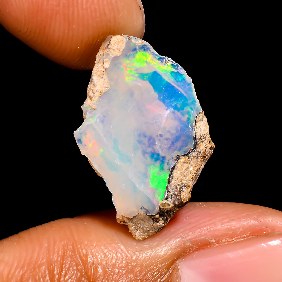 Classic Top Grade Quality 100% Natural Welo Fire Ethiopian Opal Rough Loose Gemstone For Making Jewelry 19X12X9 MM 5 Cts. KR16-55 Sunkarton