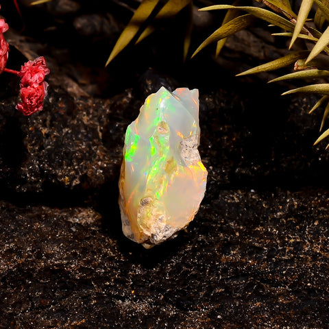 Excellent Top Grade Quality 100% Natural Welo Fire Ethiopian Opal Rough Loose Gemstone For Making Jewelry 15X11X8 MM 5 Cts. KR16-57 Sunkarton