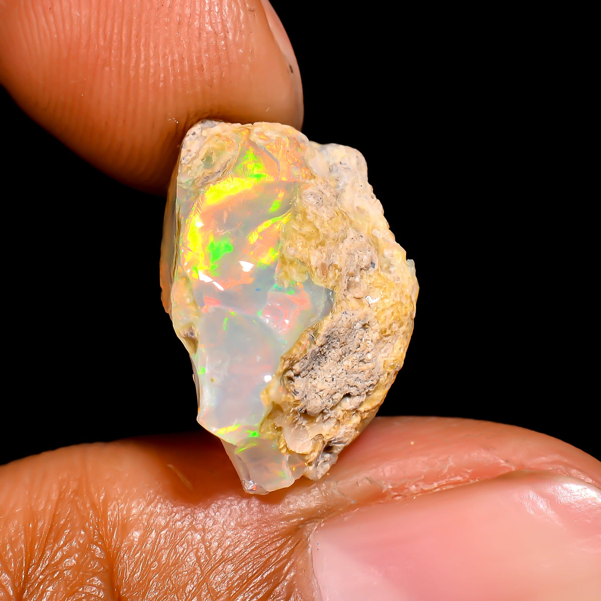 Excellent Top Grade Quality 100% Natural Welo Fire Ethiopian Opal Rough Loose Gemstone For Making Jewelry 15X11X8 MM 5 Cts. KR16-57 Sunkarton