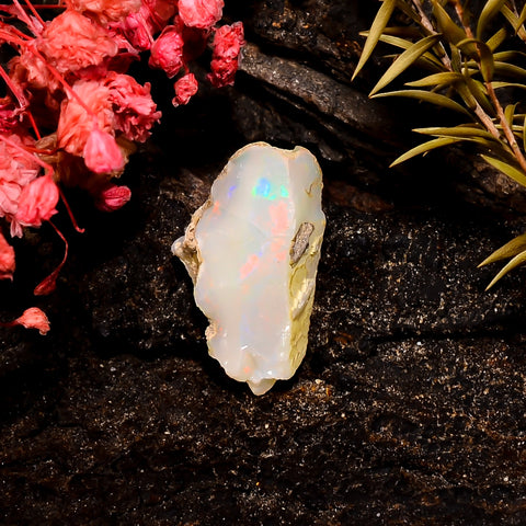Exclusive Top Grade Quality 100% Natural Welo Fire Ethiopian Opal Rough Loose Gemstone For Making Jewelry 20X10X8 MM 6 Cts. KR16-58 Sunkarton
