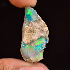 Classic Top Grade Quality 100% Natural Welo Fire Ethiopian Opal Rough Loose Gemstone For Making Jewelry 30X15X13 MM 19 Cts. KR16-5 Sunkarton