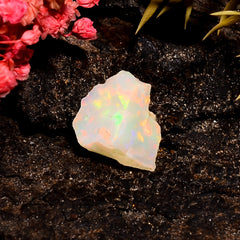 Fabulous Top Grade Quality 100% Natural Welo Fire Ethiopian Opal Rough Loose Gemstone For Making Jewelry 12X11X8 MM 3 Cts. KR16-60 Sunkarton