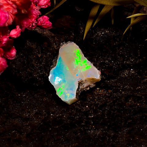 Fantastic Top Grade Quality 100% Natural Welo Fire Ethiopian Opal Rough Loose Gemstone For Making Jewelry 14X10X7 MM 3 Cts. KR16-61 Sunkarton