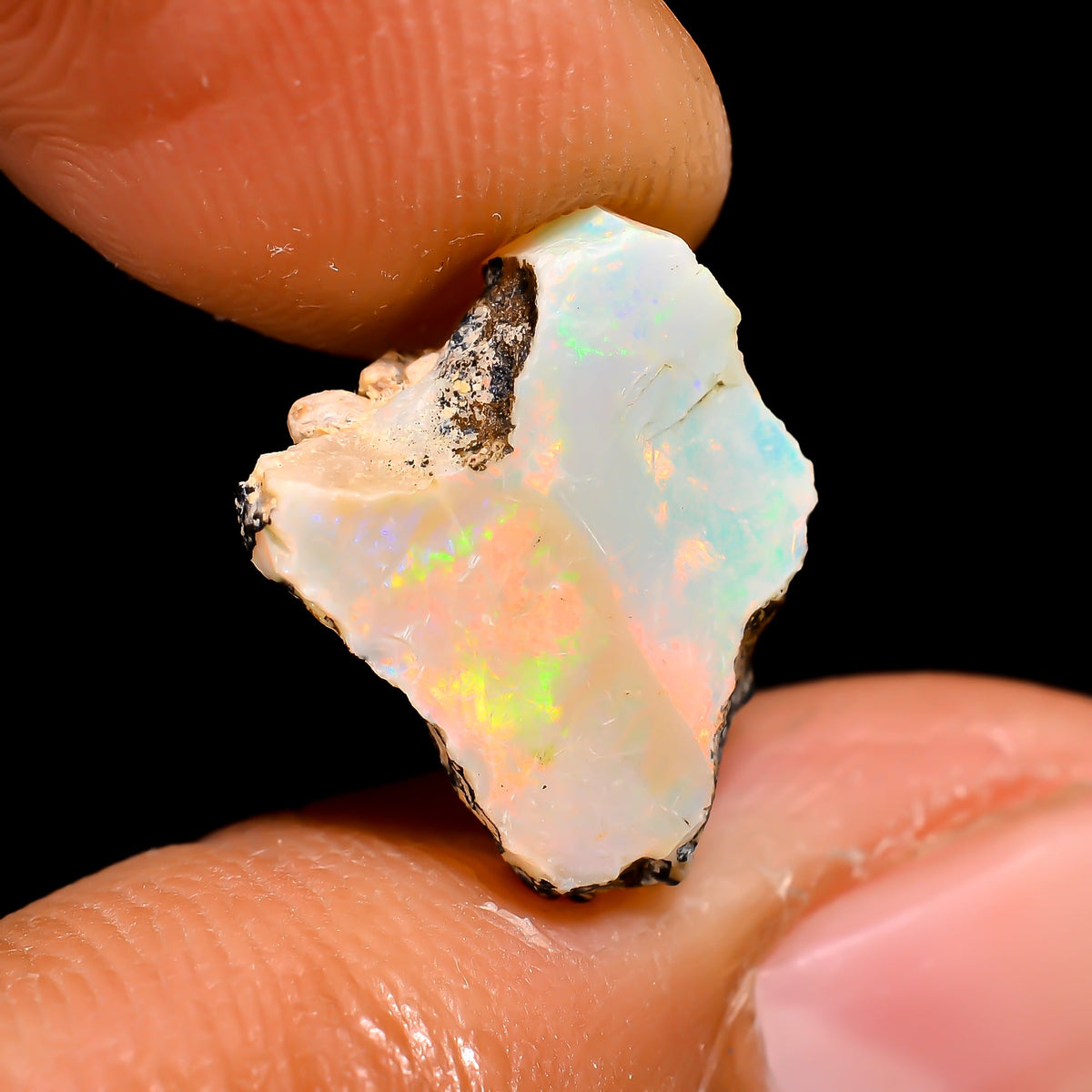 Fantastic Top Grade Quality 100% Natural Welo Fire Ethiopian Opal Rough Loose Gemstone For Making Jewelry 14X10X7 MM 3 Cts. KR16-61 Sunkarton