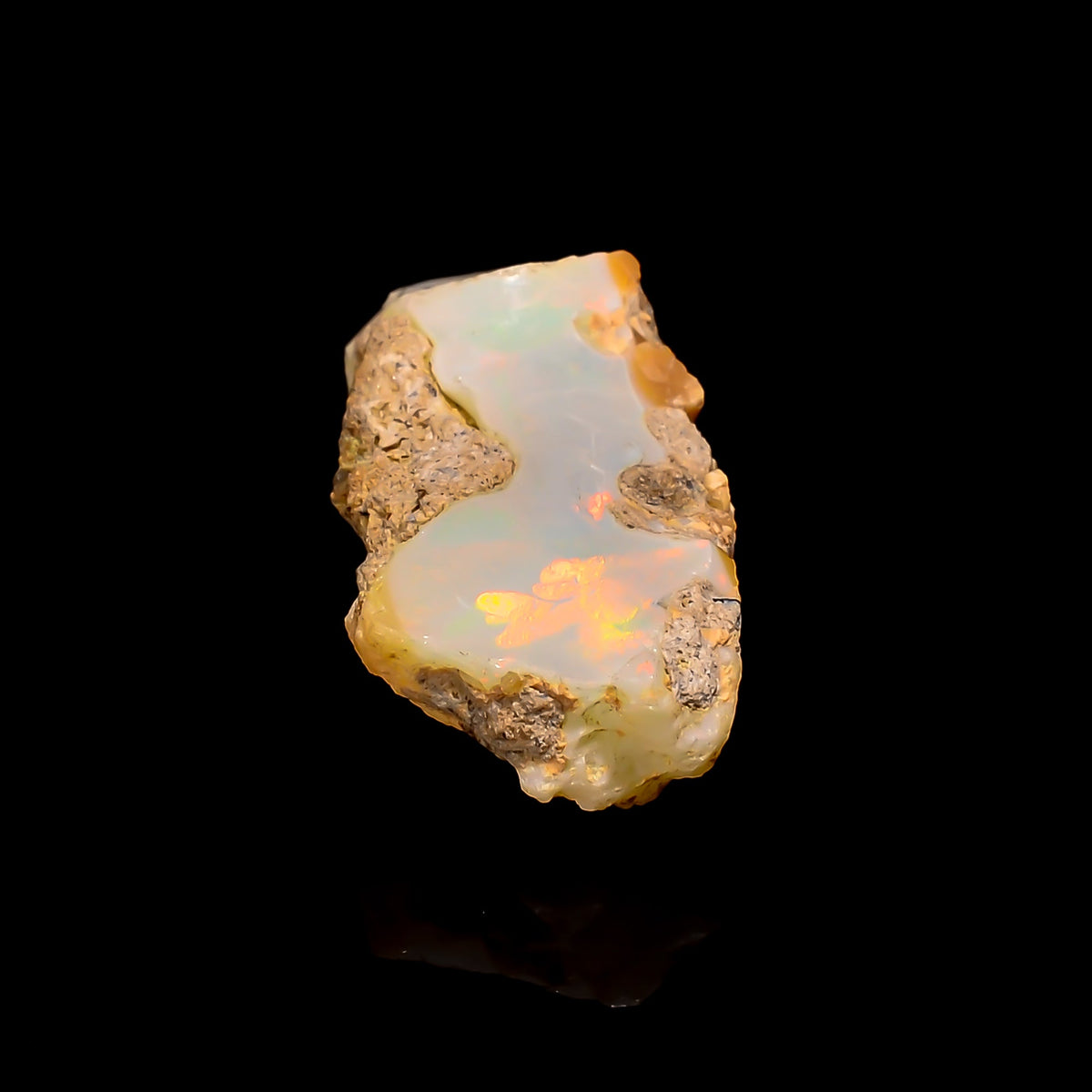 Immaculate Top Grade Quality 100% Natural Welo Fire Ethiopian Opal Rough Loose Gemstone For Making Jewelry 23X12X9 MM 9.5 Cts. KR16-63 Sunkarton