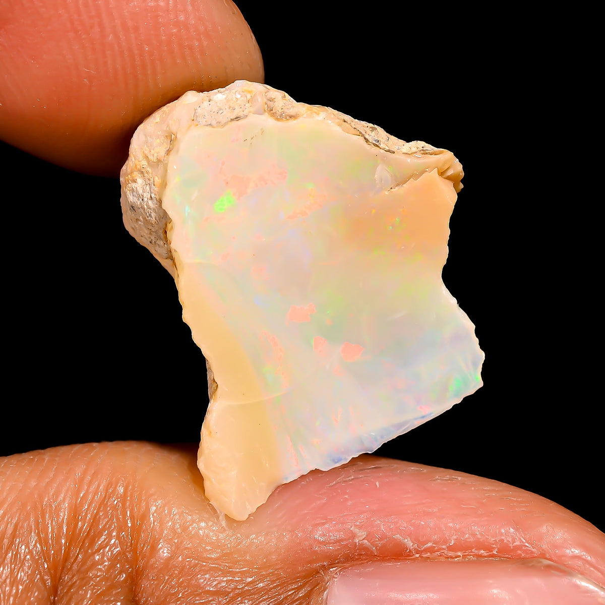 Mind Blowing Top Grade Quality 100% Natural Welo Fire Ethiopian Opal Rough Loose Gemstone For Making Jewelry 19X15X7 MM 7 Cts. KR16-66 Sunkarton