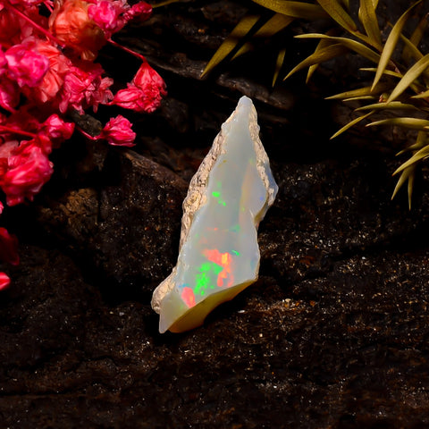 Outstanding Top Grade Quality 100% Natural Welo Fire Ethiopian Opal Rough Loose Gemstone For Making Jewelry 26X10X7 MM 6 Cts. KR16-67 Sunkarton
