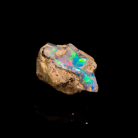 Splendid Top Grade Quality 100% Natural Welo Fire Ethiopian Opal Rough Loose Gemstone For Making Jewelry 17X14X7 MM 7 Cts. KR16-68 Sunkarton