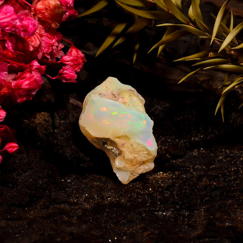Superb Top Grade Quality 100% Natural Welo Fire Ethiopian Opal Rough Loose Gemstone For Making Jewelry 19X13X10 MM 7 Cts. KR16-69 Sunkarton