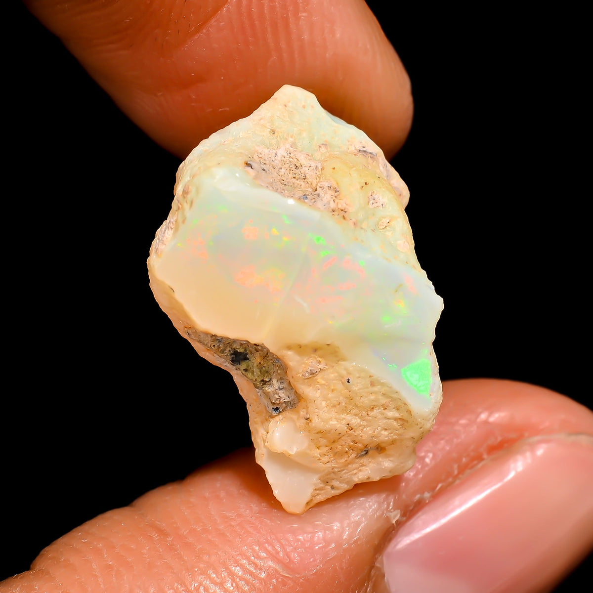 Superb Top Grade Quality 100% Natural Welo Fire Ethiopian Opal Rough Loose Gemstone For Making Jewelry 19X13X10 MM 7 Cts. KR16-69 Sunkarton