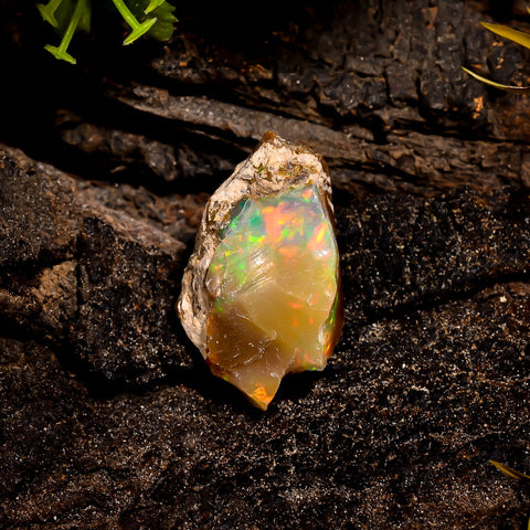 Dazzling Top Grade Quality 100% Natural Welo Fire Ethiopian Opal Rough Loose Gemstone For Making Jewelry 23X17X11 MM 14 Cts. KR16-6 Sunkarton