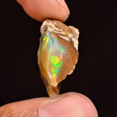 Dazzling Top Grade Quality 100% Natural Welo Fire Ethiopian Opal Rough Loose Gemstone For Making Jewelry 23X17X11 MM 14 Cts. KR16-6 Sunkarton