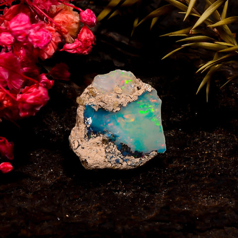 Tempting Top Grade Quality 100% Natural Welo Fire Ethiopian Opal Rough Loose Gemstone For Making Jewelry 17X16X13 MM 11 Cts. KR16-72 Sunkarton