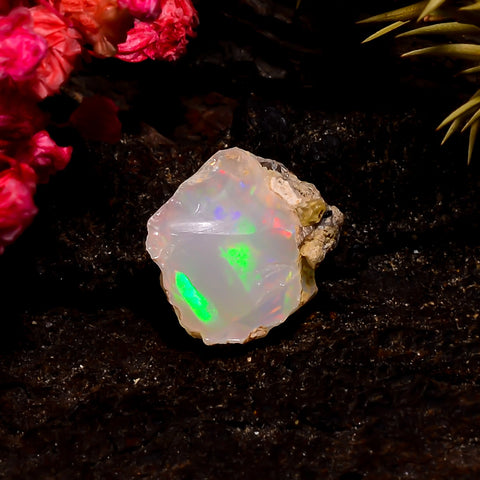 Terrific Top Grade Quality 100% Natural Welo Fire Ethiopian Opal Rough Loose Gemstone For Making Jewelry 13X11X7 MM 4.5 Cts. KR16-73 Sunkarton
