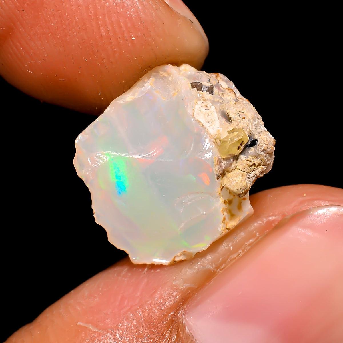 Terrific Top Grade Quality 100% Natural Welo Fire Ethiopian Opal Rough Loose Gemstone For Making Jewelry 13X11X7 MM 4.5 Cts. KR16-73 Sunkarton