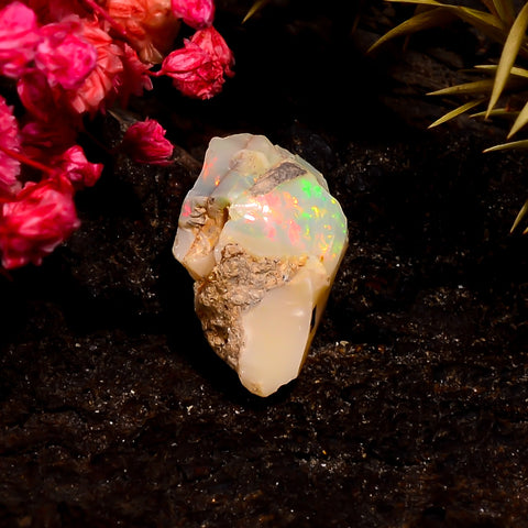 Attractive Top Grade Quality 100% Natural Welo Fire Ethiopian Opal Rough Loose Gemstone For Making Jewelry 19X11X10 MM 7 Cts. KR16-77 Sunkarton