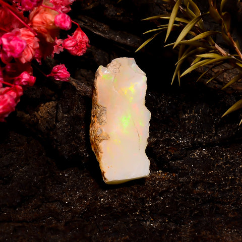 Beautiful Top Grade Quality 100% Natural Welo Fire Ethiopian Opal Rough Loose Gemstone For Making Jewelry 22X10X7 MM 7.5 Cts. KR16-79 Sunkarton