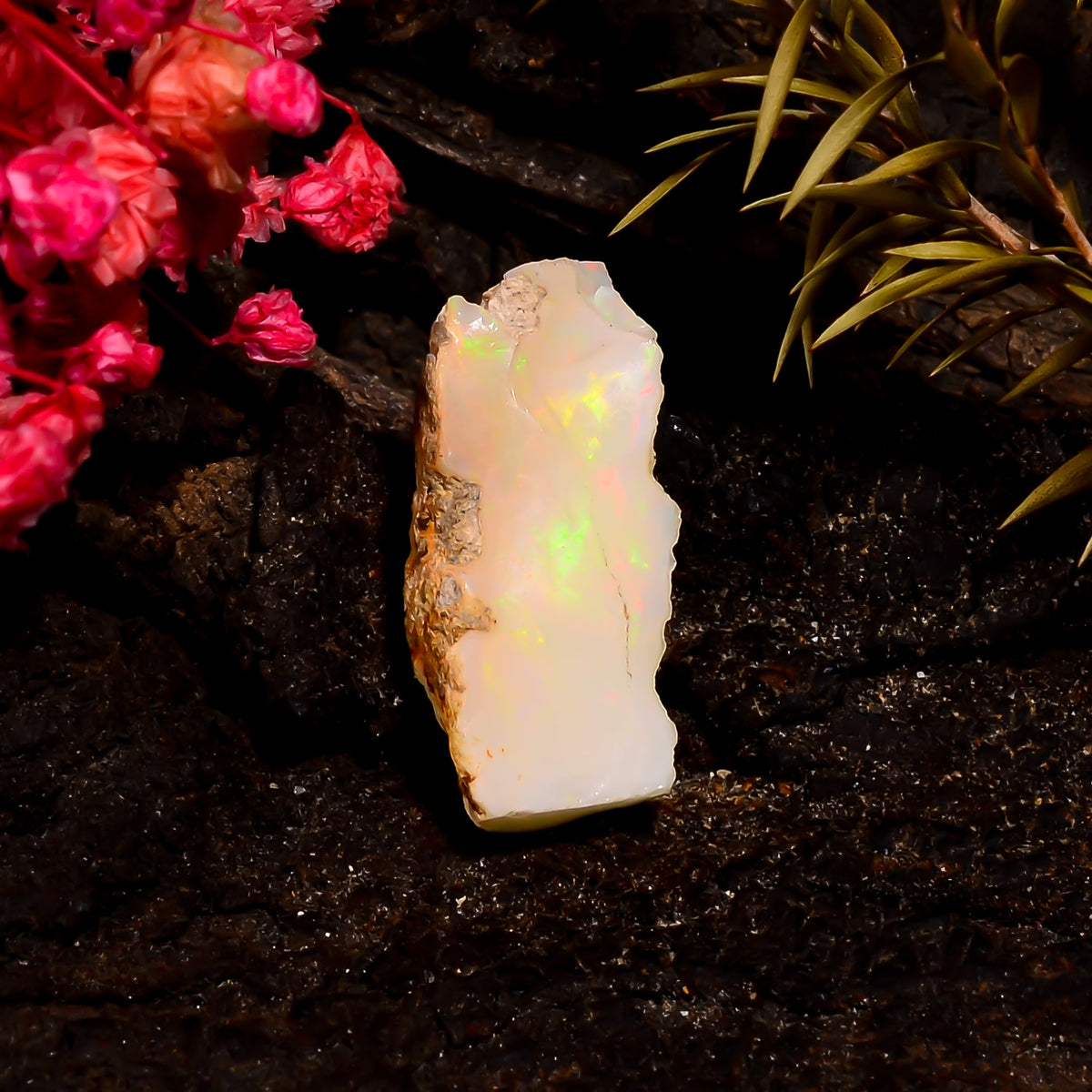 Beautiful Top Grade Quality 100% Natural Welo Fire Ethiopian Opal Rough Loose Gemstone For Making Jewelry 22X10X7 MM 7.5 Cts. KR16-79 Sunkarton