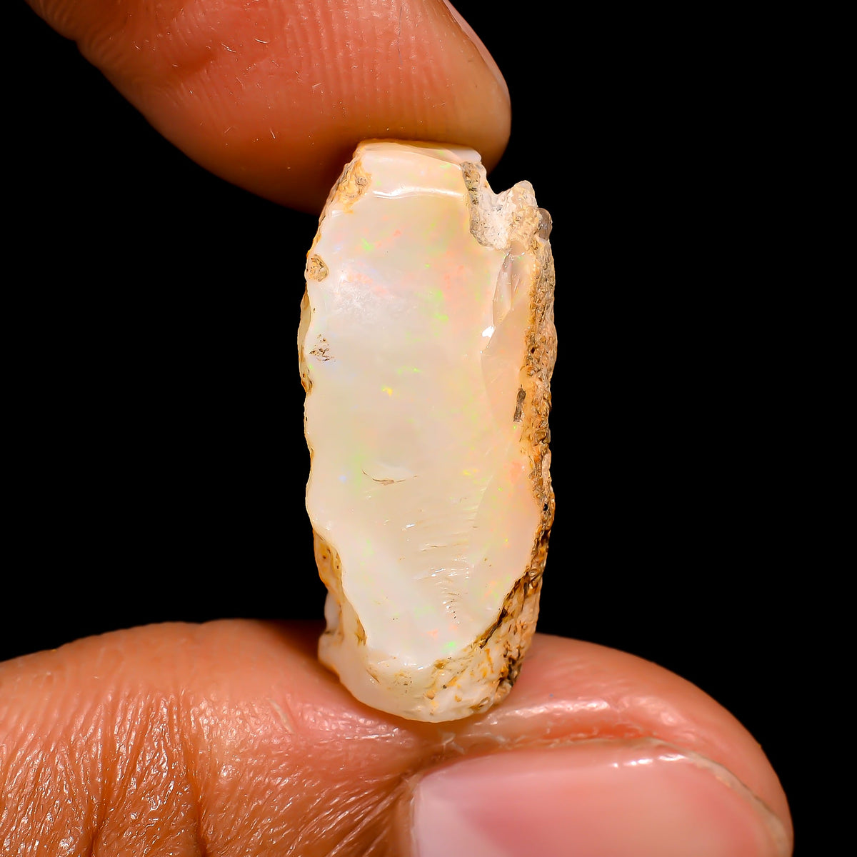Beautiful Top Grade Quality 100% Natural Welo Fire Ethiopian Opal Rough Loose Gemstone For Making Jewelry 22X10X7 MM 7.5 Cts. KR16-79 Sunkarton