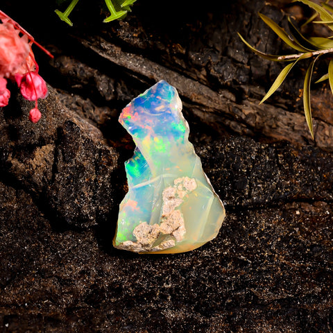 Excellent Top Grade Quality 100% Natural Welo Fire Ethiopian Opal Rough Loose Gemstone For Making Jewelry 24X16X8 MM 8 Cts. KR16-7 Sunkarton