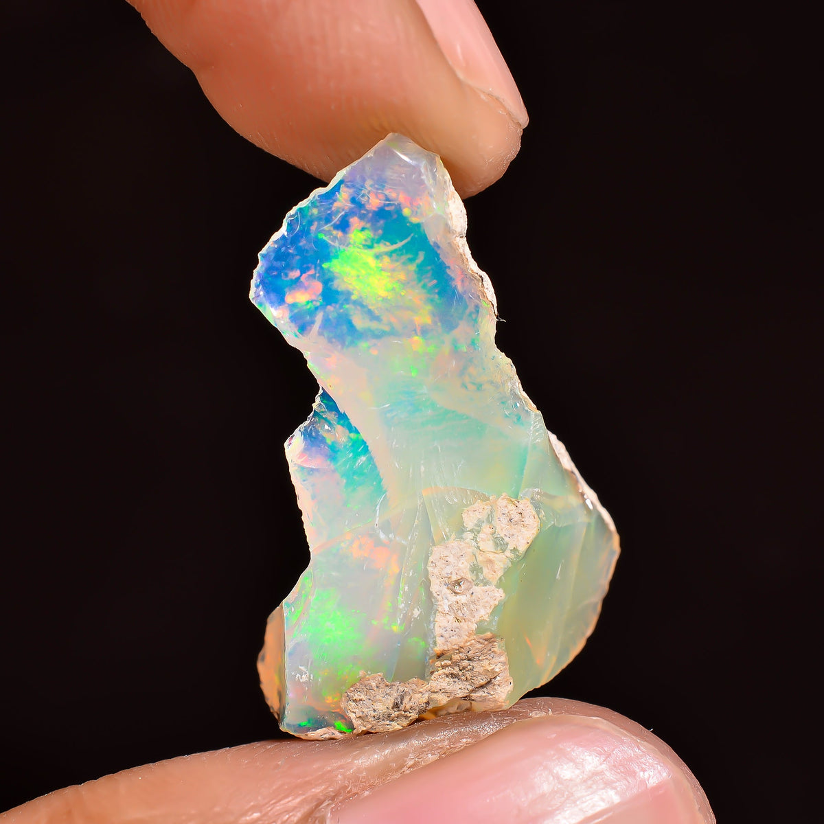 Excellent Top Grade Quality 100% Natural Welo Fire Ethiopian Opal Rough Loose Gemstone For Making Jewelry 24X16X8 MM 8 Cts. KR16-7 Sunkarton