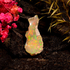 Dazzling Top Grade Quality 100% Natural Welo Fire Ethiopian Opal Rough Loose Gemstone For Making Jewelry 23X11X6 MM 5.5 Cts. KR16-81 Sunkarton