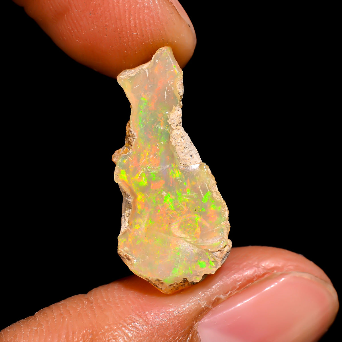 Dazzling Top Grade Quality 100% Natural Welo Fire Ethiopian Opal Rough Loose Gemstone For Making Jewelry 23X11X6 MM 5.5 Cts. KR16-81 Sunkarton