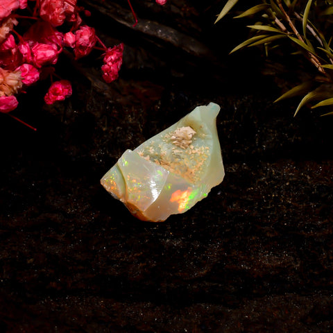 Excellent Top Grade Quality 100% Natural Welo Fire Ethiopian Opal Rough Loose Gemstone For Making Jewelry 20X12X8 MM 6.5 Cts. KR16-82 Sunkarton