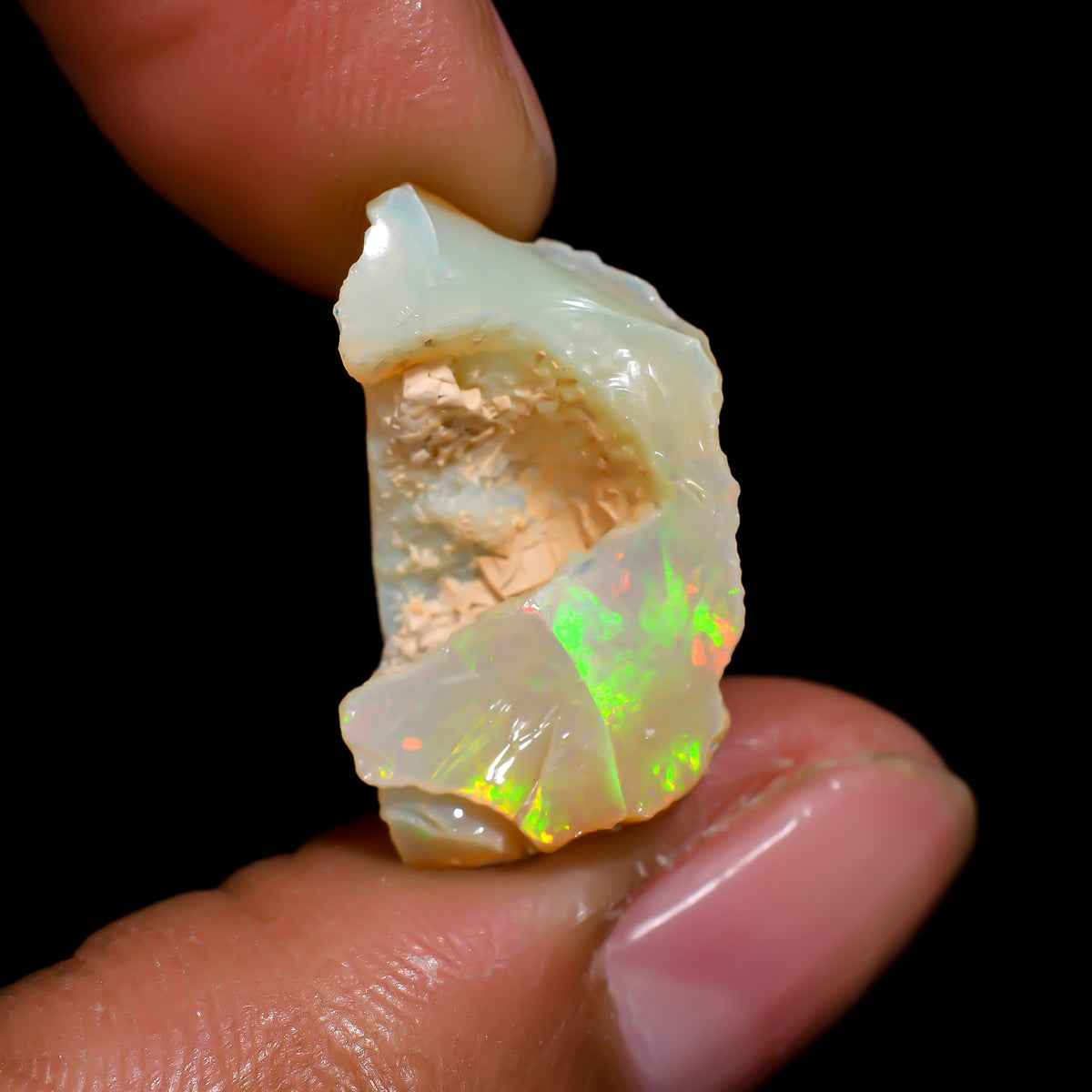 Excellent Top Grade Quality 100% Natural Welo Fire Ethiopian Opal Rough Loose Gemstone For Making Jewelry 20X12X8 MM 6.5 Cts. KR16-82 Sunkarton