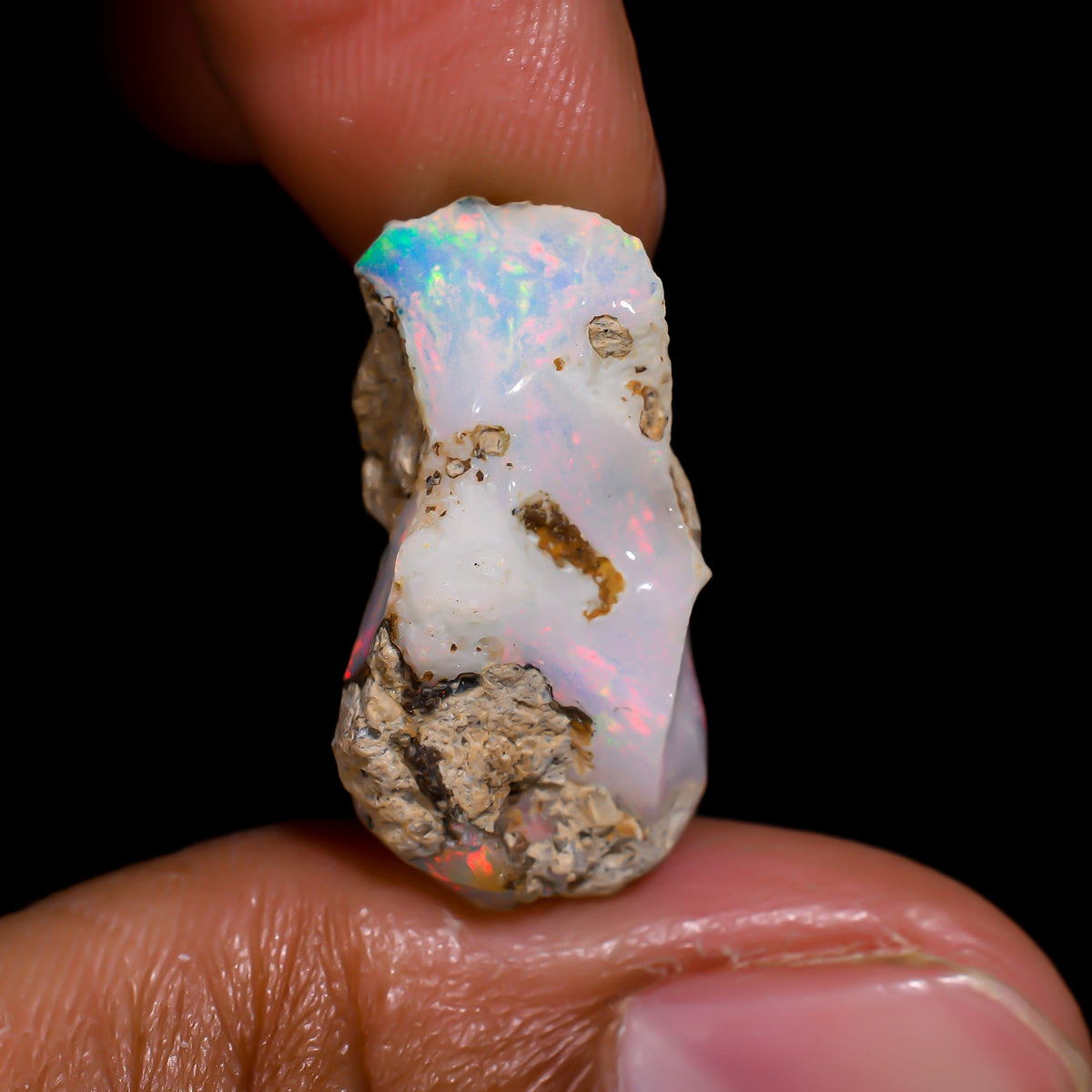 Fabulous Top Grade Quality 100% Natural Welo Fire Ethiopian Opal Rough Loose Gemstone For Making Jewelry 22X13X9 MM 9 Cts. KR16-85 Sunkarton