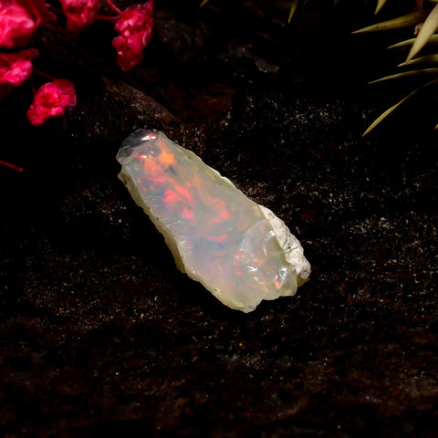 Fantastic Top Grade Quality 100% Natural Welo Fire Ethiopian Opal Rough Loose Gemstone For Making Jewelry 18X8X7 MM 3.5 Cts. KR16-86 Sunkarton