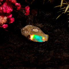 Immaculate Top Grade Quality 100% Natural Welo Fire Ethiopian Opal Rough Loose Gemstone For Making Jewelry 16X9X7 MM 3.5 Cts. KR16-88 Sunkarton