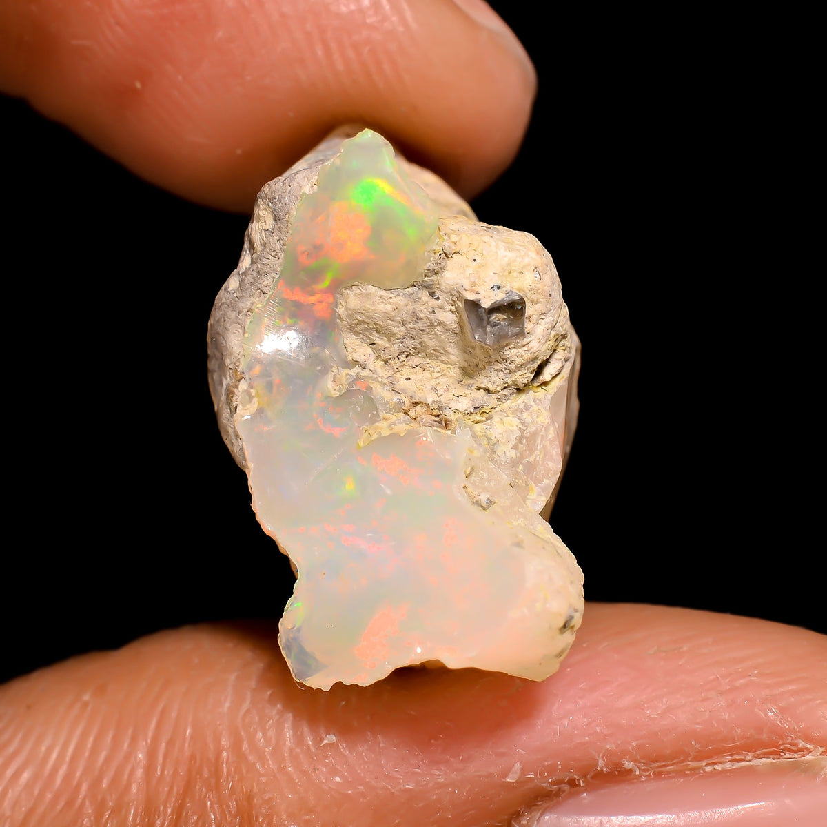 Incredible Top Grade Quality 100% Natural Welo Fire Ethiopian Opal Rough Loose Gemstone For Making Jewelry 20X18X12 MM 11.5 Cts. KR16-89 Sunkarton