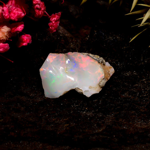 Marvellous Top Grade Quality 100% Natural Welo Fire Ethiopian Opal Rough Loose Gemstone For Making Jewelry 18X11X7 MM 6 Cts. KR16-90 Sunkarton