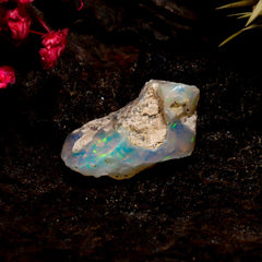 Outstanding Top Grade Quality 100% Natural Welo Fire Ethiopian Opal Rough Loose Gemstone For Making Jewelry 20X10X9 MM 5.5 Cts. KR16-92 Sunkarton