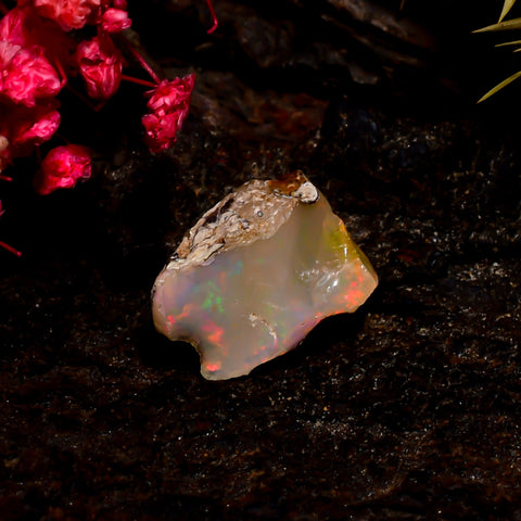 Splendid Top Grade Quality 100% Natural Welo Fire Ethiopian Opal Rough Loose Gemstone For Making Jewelry 16X11X9 MM 6.5 Cts. KR16-93 Sunkarton