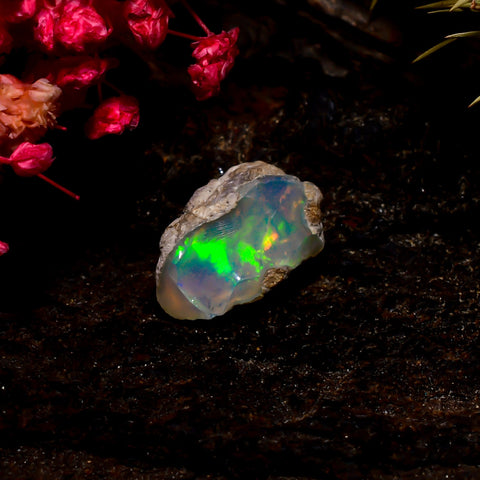 Stunning Top Grade Quality 100% Natural Welo Fire Ethiopian Opal Rough Loose Gemstone For Making Jewelry 14X11X9 MM 5 Cts. KR16-95 Sunkarton