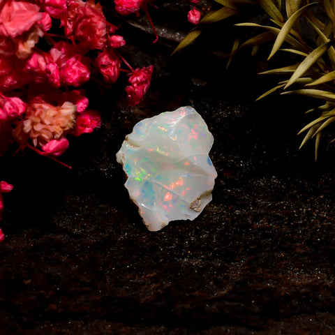 Terrific Top Grade Quality 100% Natural Welo Fire Ethiopian Opal Rough Loose Gemstone For Making Jewelry 16X11X8 MM 4.5 Cts. KR16-98 Sunkarton