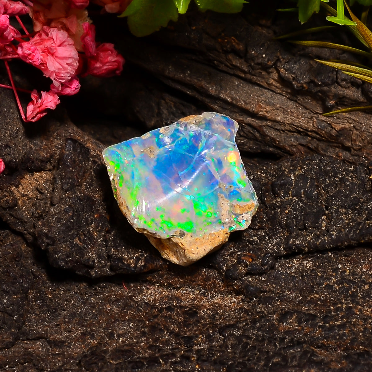 Fabulous Top Grade Quality 100% Natural Welo Fire Ethiopian Opal Fancy Rough Loose Gemstone For Making Jewelry 15X14X7 MM 07.00 Cts. KR24-10 Sunkarton