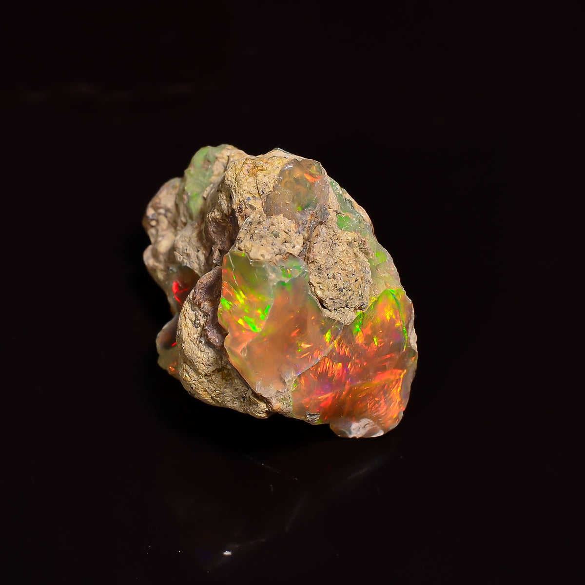 Mind Blowing Top Grade Quality 100% Natural Welo Fire Ethiopian Opal Rough Loose Gemstone For Making Jewelry 20X18X16 MM 17.00 Cts. KR24-16 Sunkarton