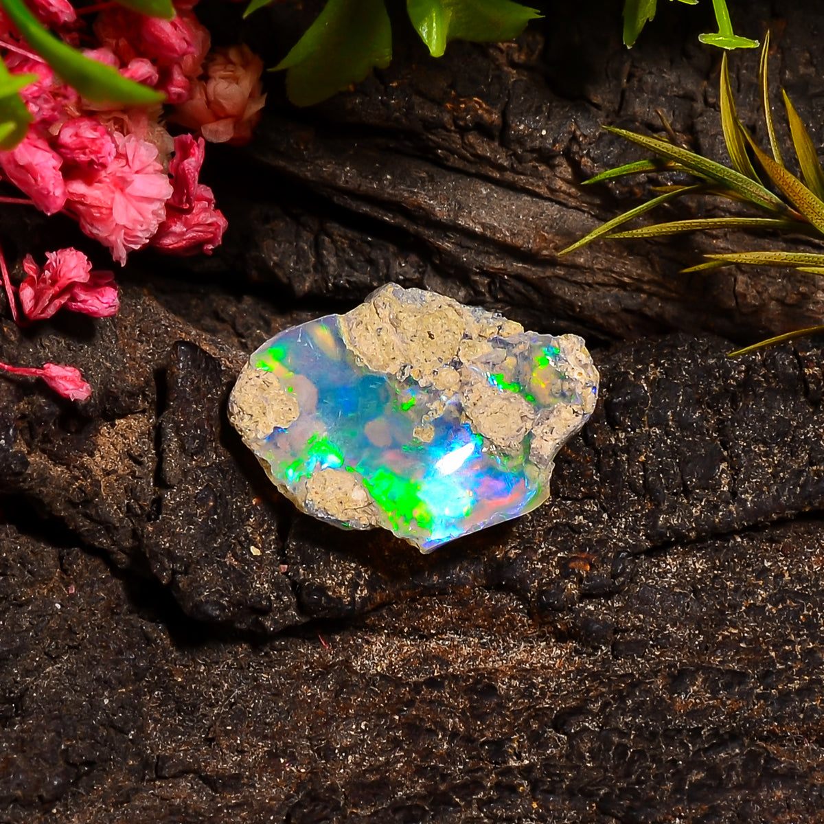 Superb Top Grade Quality 100% Natural Welo Fire Ethiopian Opal Fancy Rough Loose Gemstone For Making Jewelry 18X13X7 MM 05.50 Cts. KR24-19 Sunkarton