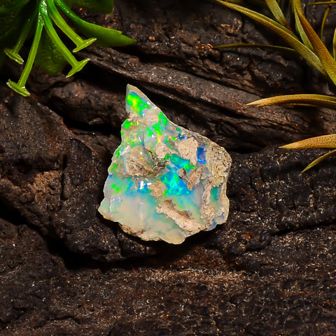 Amazing Top Grade Quality 100% Natural Welo Fire Ethiopian Opal Fancy Rough Loose Gemstone For Making Jewelry 19X14X8 MM 06.00 Cts. KR24-1 Sunkarton