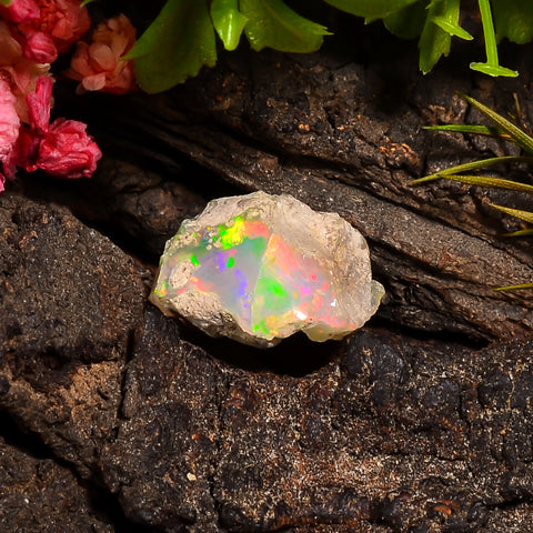 Stunning Top Grade Quality 100% Natural Welo Fire Ethiopian Opal Fancy Rough Loose Gemstone For Making Jewelry 16X13X8 MM 05.00 Cts. KR24-20 Sunkarton